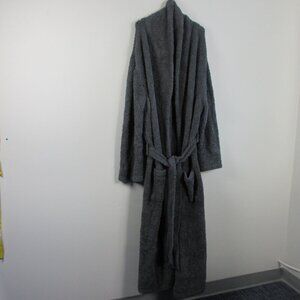 Barefoot Dreams CozyChic Knit Robe Women 3 Grey Long Wrap Duster Soft Lounge